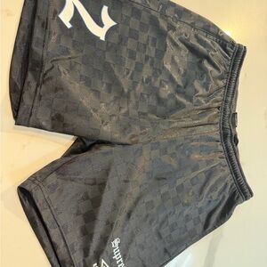 Supreme Black Checkered Athletic Shorts